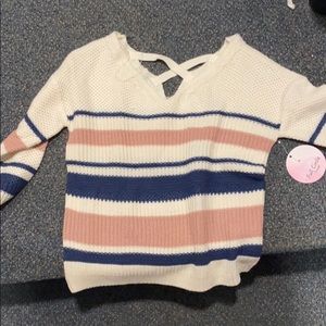 Striped White Sweater